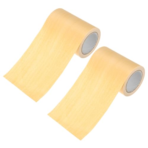 Image of M METERXITY 2-Roll Wood Grain Repair Tape, 3.15in x 15ft Textured Realistic Self-Adhesive Wood Floor Tape Contact Paper for Furniture /Floors /Home [Yellow]