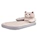HOMCA Twin Size Air Mattress, Inflatable Toddler Bed Firm Airbed Portable Blow Up Matress for Kids with Cup Holder Detachable Backrest Electric Pump for Home Travel 79x47x8in, Gray