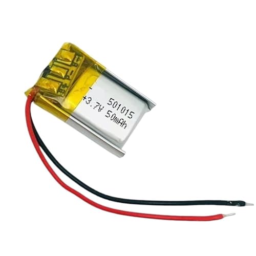 Batería 501015 3,7V 50mAh para solucionar falta de carga en mandos y sensores pequeños 16x10x5mm