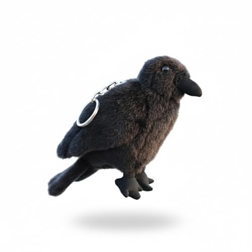 Peluche corbeau réaliste : cadeau idéal pour amoureux des oiseaux