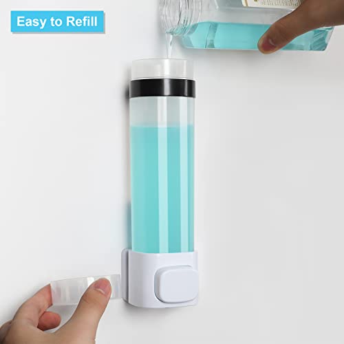 Nellyke Wall Mounted Soap Dispenser Bathroom 1 Chamber, Shampoo And Conditioner Dispenser For Shower Wall， Clear Liquid Shower Soap Dispenser, 13.5Oz #TOP2
