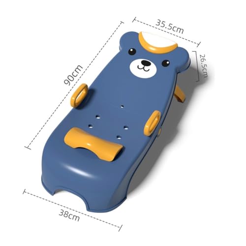 Image of Baby Bath Tub with Temperature Sensor, Bath Chair | Anti Slip Bathtub with Folding Bathing Support | Baby Bath Seat /Sling with Non Slip Suction Base for Babies (Blue-Yellow)