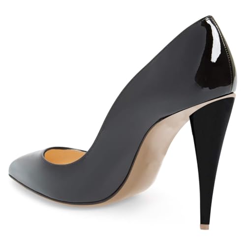 FSJ Women Pumps Closed Pointed Toe Cone High Heel Slip On Classic Office Special Ladies Wedding Shoes Size 4-16 US3