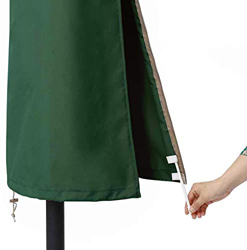 Umbrella Covers for 7ft to 11ft Patio Umbrellas, Waterproof and Durable Market Parasol Ourdoor Umbrella Covers with Zipper and Rod