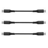 [MFi Certified] Short iPhone 16 15 Fast Charging Cable, 3Pack 8 Inch Type C Charger Cord Nylon Braided Fast Charging Data Syncing Cable for iPhone 16, 15, iPad Pro, Air, iPad 10, Airpods, PowerBank
