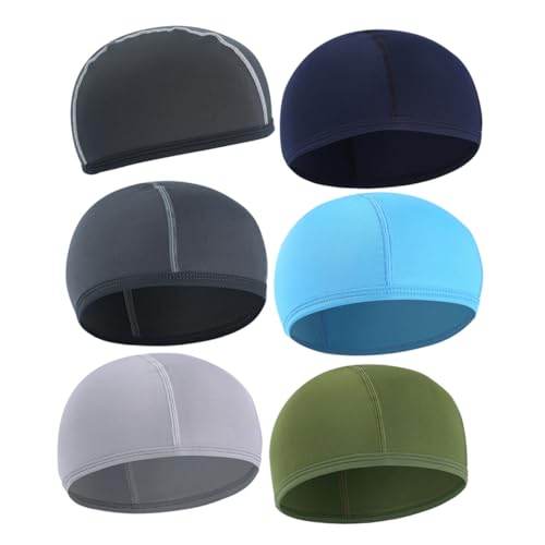 BESPORTBLE 6 Pcs Cycling Helmet Liner Caps Quick Dry Sweat Absorbing Headwear for Sports Comfortable and Breathable Inner Liners Fits Head Random Colors Random Color