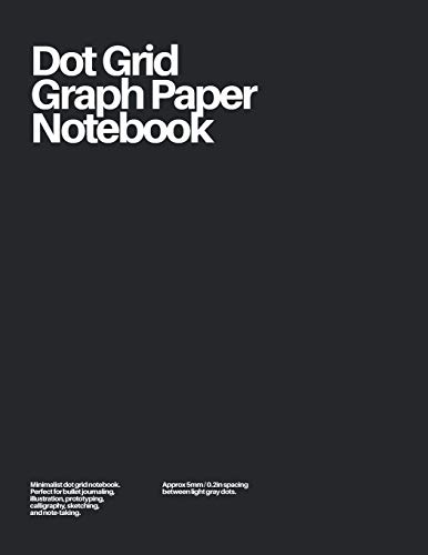 Dot Grid Graph Paper Notebook: Dark Gray (Simple) image 3