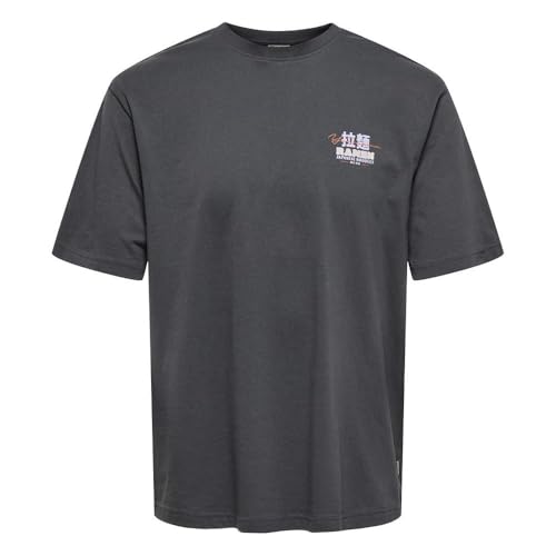 Only & Sons Men's Grey T-Shirt Tristan, grey, M