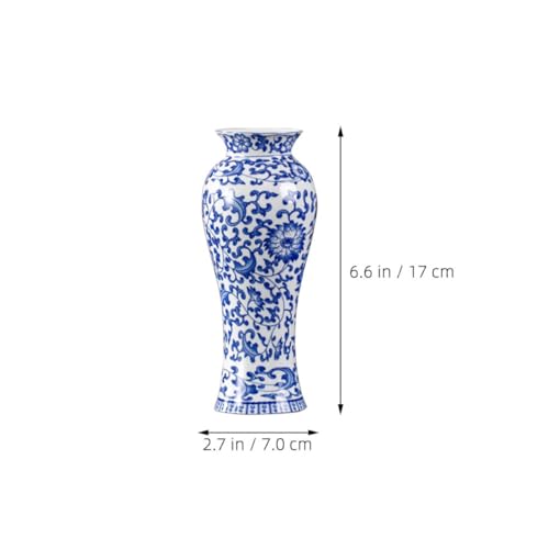 Florero vintage azul para planificación de bodas y mesas de centro 8
