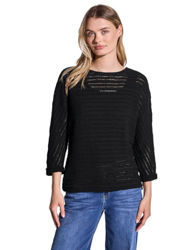 T-Shirt à l'aspect tricoté Street One A323140 confection soignée en maille douce