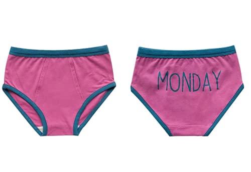 DINGDONG'S CLOSET Toddler Kid Girl Cotton Days of The Week Underwear 7-Pack Panties Briefs Underpants3