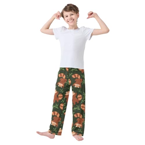 Red Pandas Graphics Boys Track Pants Toddler Casual Pants Sweatpants Kids Athletic Pants for 6-8 Years2
