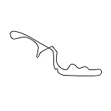 Suzuka Circuit Race Track Map 6" Vinyl Sticker Car Decal (6" Black)