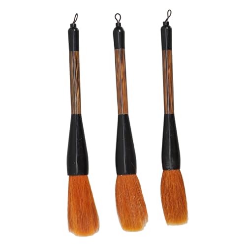 Gadpiparty Versatile Art Set: 3pcs Large Medium Small Chinese Calligraphy Brush for Painting Writing Sumi Ink Made of Wolf Hair