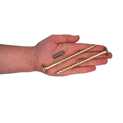(Pack of 20 pcs) Galvanized Steel 8.0 x 120 mm Yellow Wood Screws, Torx Head, Wafer Head, Timber Screws - Image 4