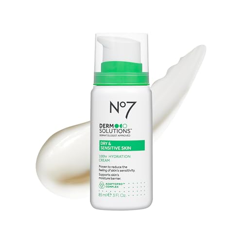 Best Face Cream for Dry Skin Boots: Top Picks Reviewed 15 No7 Derm Solutions 100hr Hydrating Face Moisturizer - Face Cream Formulated with Ceramides, Niacinamide & Adaptogens to Help Maintain Moisture Barrier - For Sensitive & Dry Skin (3 Fl Oz)