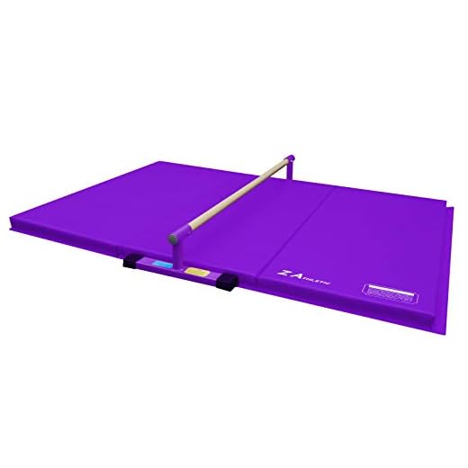 Z ATHLETIC Gymnastics Pirouette Bar and Mat, Purple