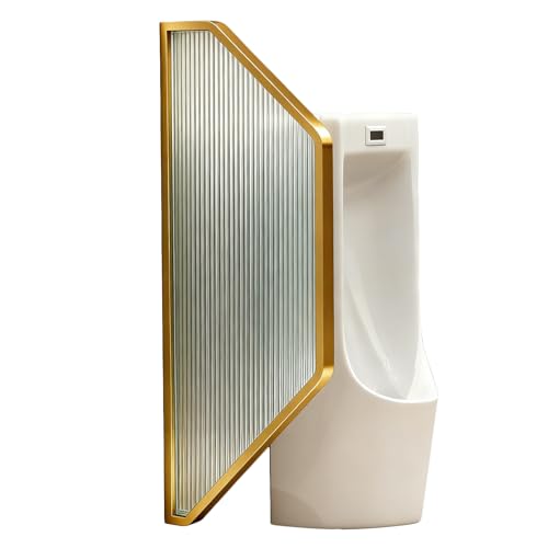 Mampara urinario de pared color plata 40x150 cm para baños