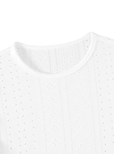 Image of Girls' Summer Shirts Cute Tops Ruffle Sleeve Crew Neck Casual Tees