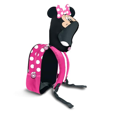 Zaino Hood 26 x 31 cm Capacità 8.5 L Minnie con cappuccio nero