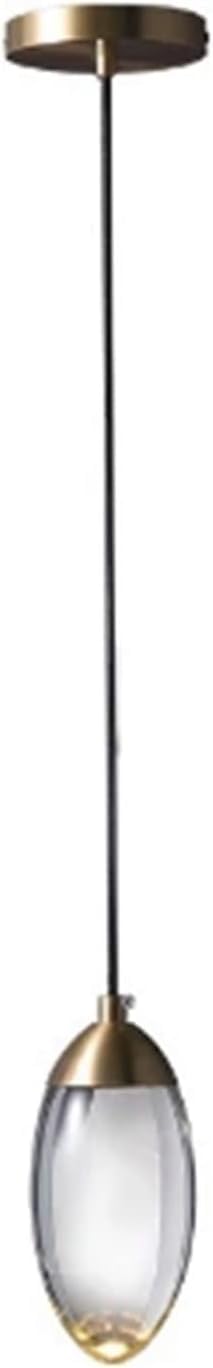 Lampadari a sospensione da comodino in rame for camera da letto, luci a testa singola, bar, corridoio, piccola lampada a sospensione, lampadario moderno a LED con sfera di cristallo,luce della cucina