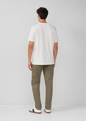 s.Oliver Męski bawełniany t-shirt z nadrukiem z przodu (1 opakowanie), 01d1_biały, L