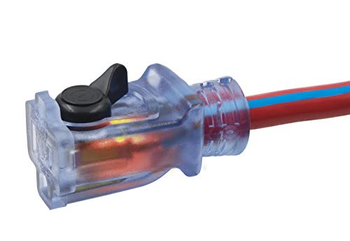 Prime KCPL507830 12/3 SJTW Locking Cord, Red and Blue, 50-Feet