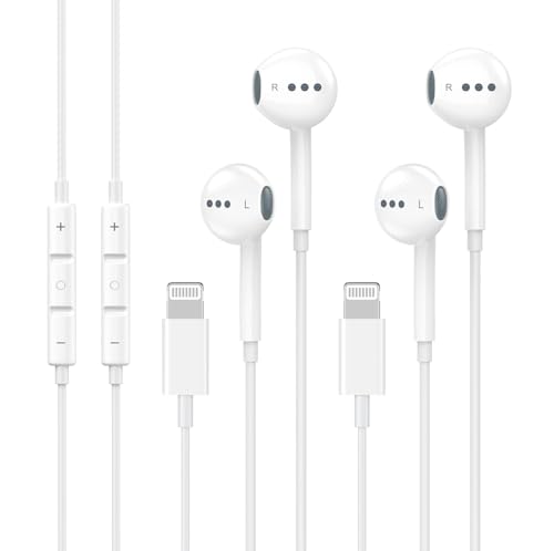 Confezione da 2 auricolari cablati per iPhone, compatibili con iPhone