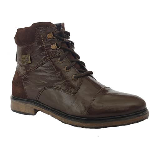 Image of Allen Cooper Genuine Leather Crumbled Comfortable Boots For Men