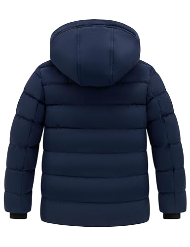 Image of wantdo Boys' Winter Coat Thick Puffer Jacket Snow Wear With Removable Hood