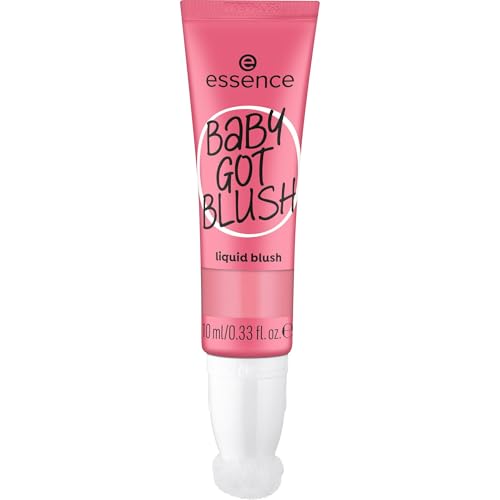 Essence Baby GOT BLUSH - Fard liquido, n. 10, colore rosa, risultato espresso, ad asciugatura rapida, naturale, vegano, privo di parabeni e di particelle di microplastica, confezione da 10 ml