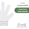 100% Compostable Gloves Disposable Latex Free [One Size Fit Most, 100CT] Food Service Disposable Gloves, Food Prep Cooking Gloves, Eco-Friendly, by Earth's Natural Alternative,Off-white #2