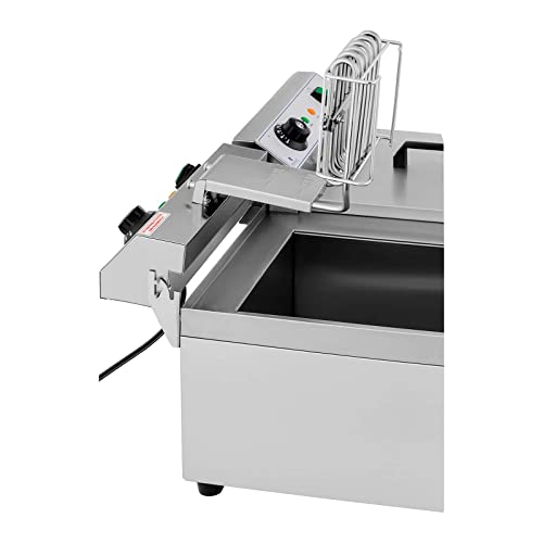 Royal Catering Elektro-Doppel-Fritteuse Edelstahl Doppel-Fritteuse (2 x 3200 W, Kapazität: 2 x 13 l, Temperaturbereich: 50-200 °C, Kaltzone, mit Ablasshähnen) – Bild 4