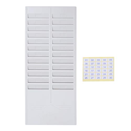 Ipetboom Time Card Rack Wall Mounted Cards Holder For Office Factory Time Card Machine Attendance Recorder, 20X8.2X1.26Inch #TOP6