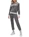 Produktbild NC Damen Samt Velour Freizeitanzug Einfarbige Jogginganzug Trainingsanzug Zweiteilige Set Oberteil und Hose