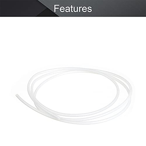Image of Othmro PTFE Teflon Bowden Tube 3.28ft-2mm ID x 3mm OD-Milky White Connector Tubing for 3D Printer-1PCS