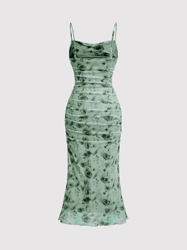 Image of GORGLITTER Women's Floral Spring Summer Wedding Guest Dress Bridal Shower Cocktail Tea Party Beach Midi Sun Dress 2026