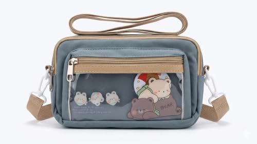 Image of Three Layer School Bag-Shaped Pencil Pouch, Large-Capacity Pencil Pouch with Zipper, Multipurpose Pen & Pencil Case for School Supplies for Boys & Girls (Pack of 1) (Bear Pouch)