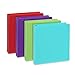 Blue Summit Supplies 1.5 Inch 3 Ring Binders, Rugged Design for Home, Office, and School, Designed for of 8.5 Inch x 11 Inch Paper, Red, Purple, Aqua, Lime Green, 4 Binder Assorted Pack, Made in USA