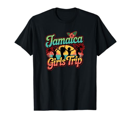 Giamaica Girls Trip Squad Tropical Island Vibes Crew Maglietta