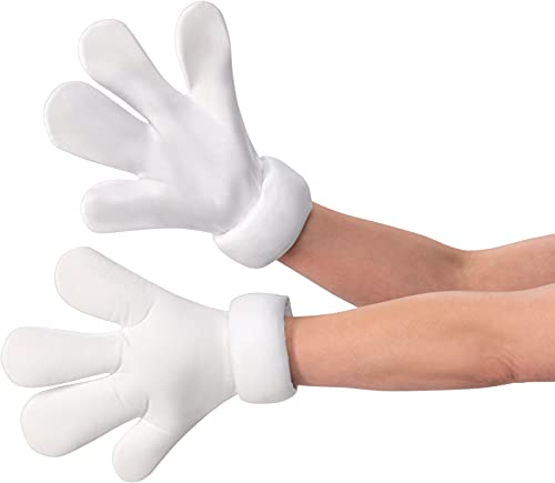 Guantes de Bugs Bunny de adulto Space Jam 2 acolchados blancos de Rubies II 3