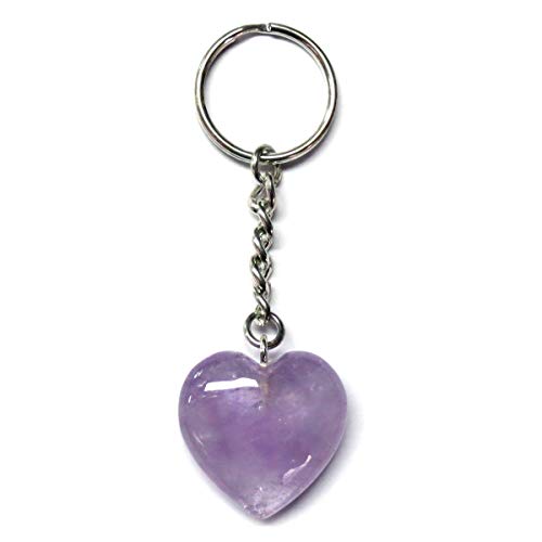 Preisvergleich Produktbild Schlüsselanhänger Herz Amethyst 3 cm