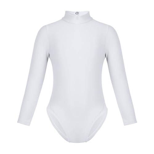 Miutii Mädchen Ballettanzug Langarm Body Overall Stehkragen Turnanzug Gymnastik Leotard Turnbody Trikotanzug Yoga Gym Fitness Sportbody Weiß 170-176 Miutii Mädchen Ballettanzug Langarm Body Overall Stehkragen Turnanzug Gymnastik Leotard Turnbody Trikotanzug Yoga Gym Fitness Sportbody Weiß 170-176