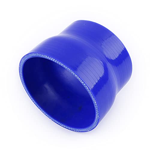 Image of LUXERAD ID 16 mm to 19 mm Bore Straight Reducer Elbow Hose Coupler for 3"(76mm) Universal Reinforced Turbo Direct Air Inlet Tube #Blue Hose