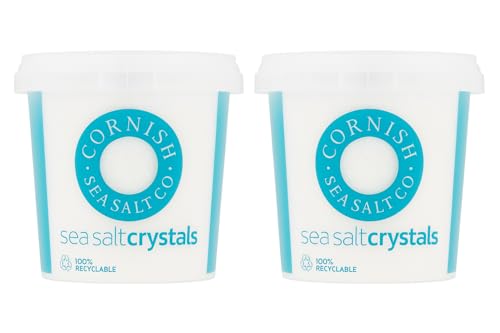 Cornish Sea Salt Original Crystals 225g – 2 Pack (Total 450g) | Hand-Harvested Flaky Sea Salt for Cooking, Baking & Finishing Dishes