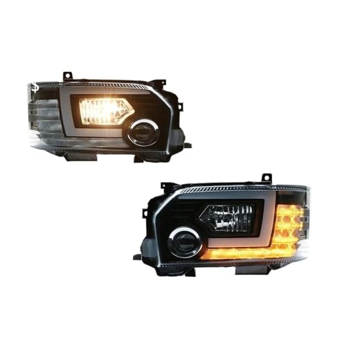 Faros LED para Toyota Hiace 2014-2018 con luces antiniebla y de freno intermitentes