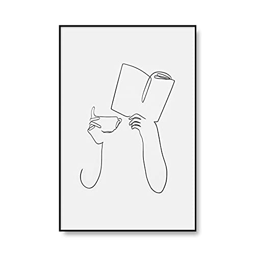 Dessin au trait de lecture sur toile pour purifier le décor mural