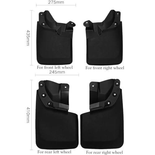 Image of Set of 4 Pickup Mudguards Mud Flaps Splash Guard Mudflaps Front & Rear for Tacoma 2016 2017 2018 2019 2020 2021