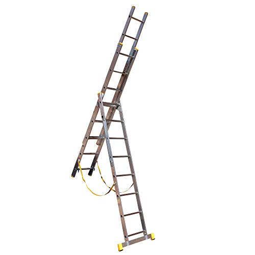 8 Rung 3 Section Stair Combi-All-in-One Extension Ladder, Step Ladder & Free Standing Ladders