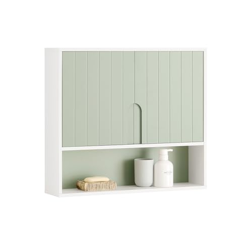 SoBuy Hängeschrank – Schmaler Wandschrank Bad, Badezimmerschrank...